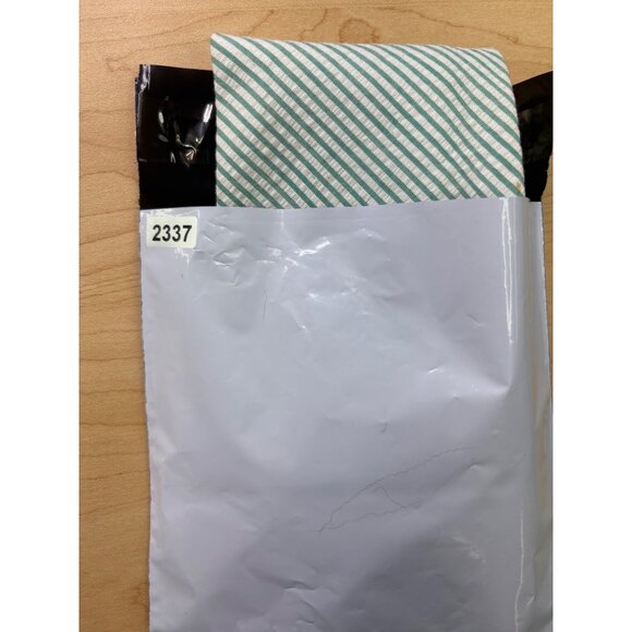 Polo Ralph Lauren Mens Green/White Cotton Striped Tie Embroidered Logo USA Made - Picture 9 of 9